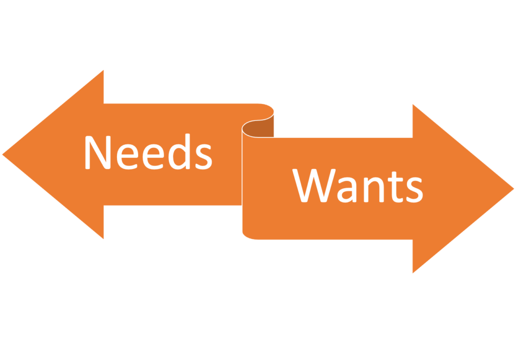 Personal Finance - needs vs wants